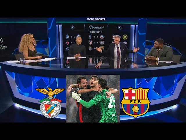 Benfica vs Barcelona 4-5 Thierry Henry, Richards And Carragher Review Barca's Crazy Comeback💥