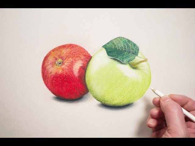 Drawing Red and Green Apples (timelapse)