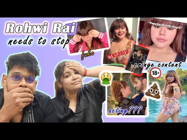 Rowhi rai ROAST🤢| cringe content maker | just stop 🛑 🤮 #viral #roast