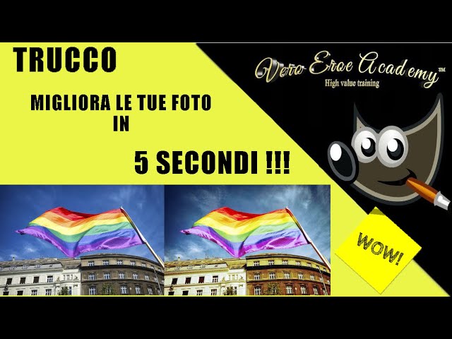 TRUCCO PER MIGLIORARE LE TUE FOTO IN 5 SECONDI CON GIMP !!!