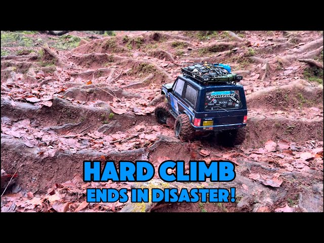 Hard, Rooty Climb Ends With A Big Fall!! Trx4 Pajero Realistic Rc Adventures Part 2.