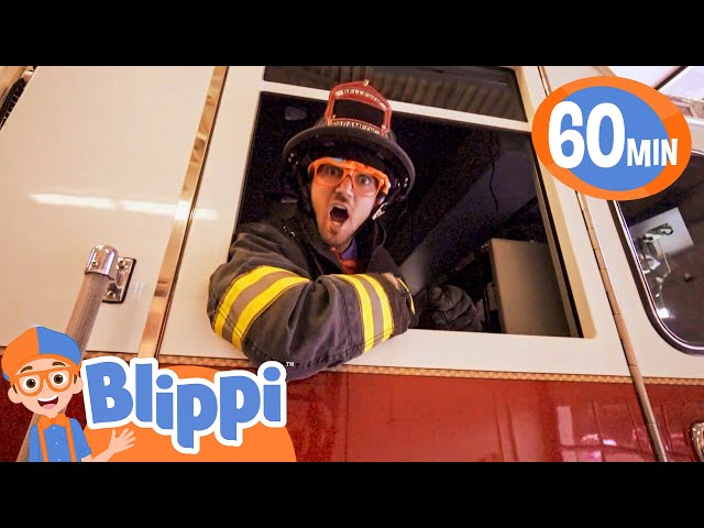 Blippi Visits a Firetruck Station | Fun with Blippi! | Blippi Educational Songs for Kids