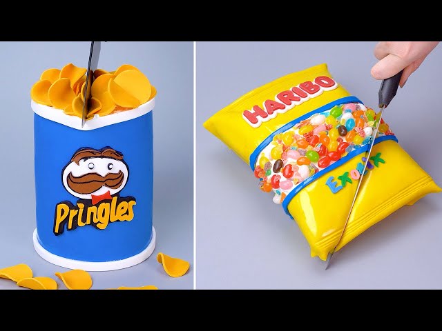 Realistic 3D Pringles Fondant Cake Decoration | Amazing Chocolate Cake Decorating Recipes