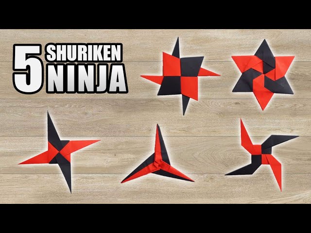 DIY 5 Shuriken - How to Make a Paper Shuriken