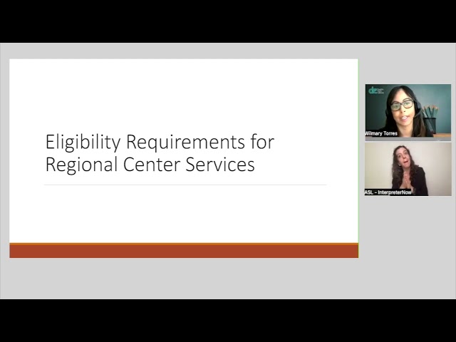 Introduction to Regional Center Services for Housing Advocates | November 16, 2023