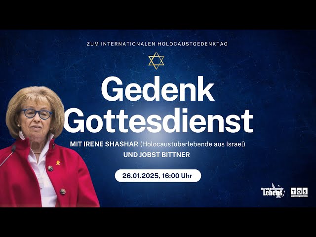 Gedenkgottesdienst zum Holocaustgedenktag Irene Shashar (Holocaustüberlebende) und Jobst Bittner