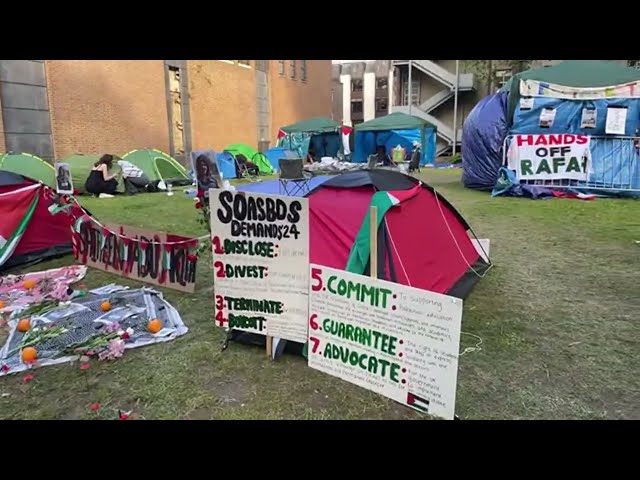 LIVE: Memorial at SOAS University's Gaza encampment for Shireen Abu Akleh