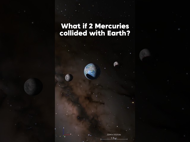 What if 2 Mercuries collided with Earth? #spaceanduniverse #spacesim #universe