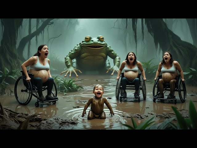 🥰🤩Evolution of Baby  : Baby and Three Pregnant women in the Deep jungle with Big Frog #love #funny