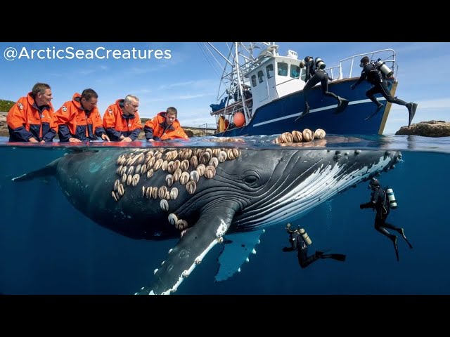 🐋 "Heroic Sailors vs. Parasitic Clams: Rescuing a Humpback Whale!" 🛥️