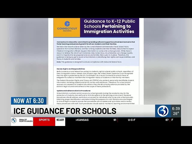 VIDEO: CT Department of Education issues guidance to all K-12 schools in response to concerns abo...