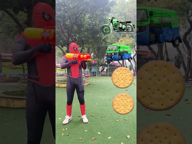 Spiderman-Marie Biscuits to Scooter, rickshaw, toto & tractor vfx magical video-Part 2-HPTV