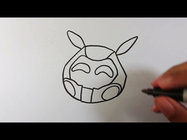 melukis Ochobot guna pen marker - Boboiboy Galaxy