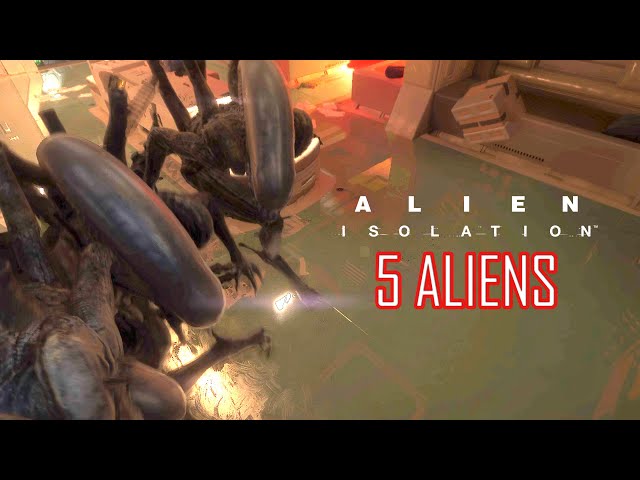 Alien: Isolation - I Tried Escaping 5 XENOMORPHS (It Broke the Game)