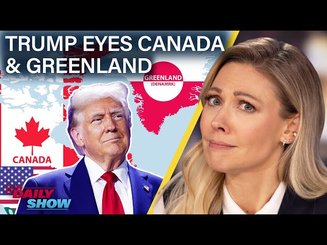 Trump Ratchets Up Call to Annex Canada & Greenland as Trudeau Says He'll Resign | The Daily Show