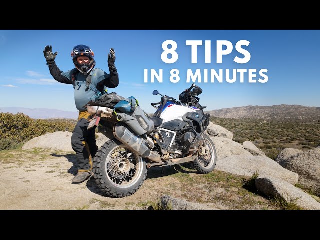 8 QUICK TIPS  for Adventure Motorcycle Riders #bmw #r1250gs #bmwmotorrad