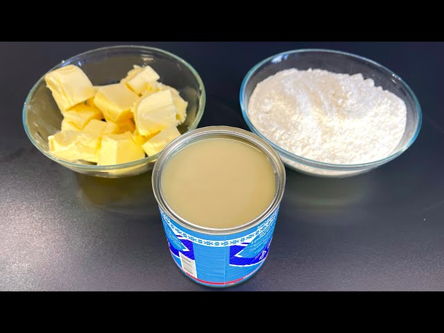 An incredibly quick recipe for condensed milk cookies. Only 3 ingredients, 20 minutes.