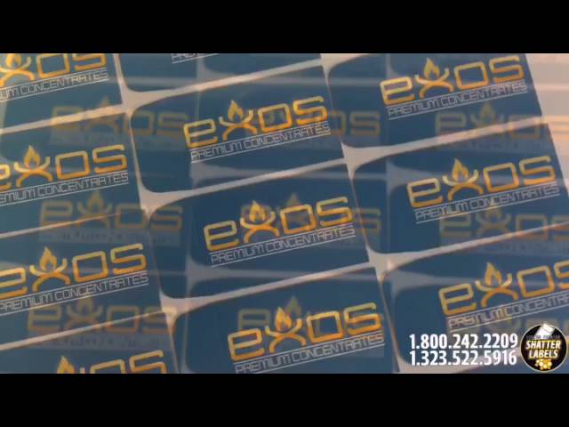 EXOS Premium Concentrates - Cannabis Packaging/Custom Printed Shatter Envelopes by ShatterLabels.com