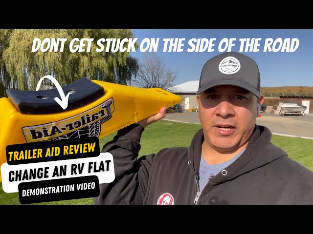 How to use a Trailer Aid for a RV flat tire. [Demonstration video] RV Tips for beginners.