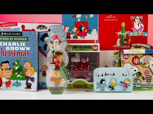 Unboxing and Review of Peanuts Charlie Brown Christmas Snoopy Toys Collection