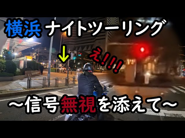 【STOP】ナイトツーリング中に信号無視を目撃！！！