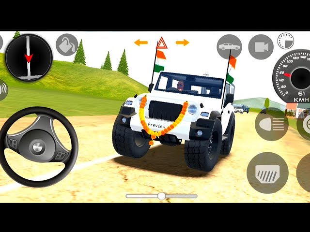 Dollar (Song) Modified Mahindra White Thar😈|| Indian Cars Simulator 3D || Android Gameplay