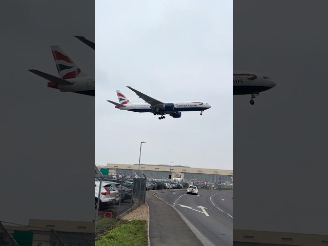 British Airways Boeing 777 | G-VIIS | Landing Heathrow  #heathrowplanespotting #aviation #boeing777