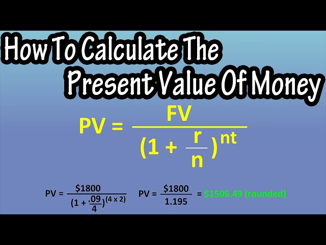 How To Calculate The Present Value Of Money Explained - Time Value Of Money