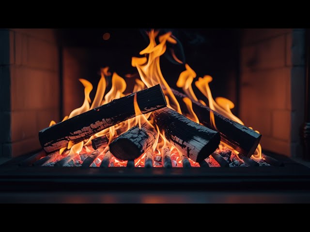 Crackling Fireplace.Burning Fireplace & Crackling Fire Sounds. Relaxing Fireplace