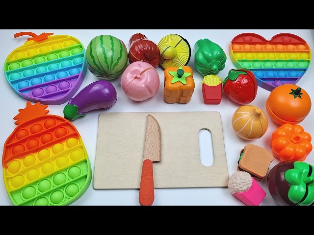 Satisfying Video | Cutting LEMONS APPLE, Fruits and Vegetables | Wooden & Plastic ASMR Squishy