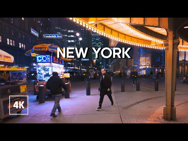 Relaxing Night Walk in NEW YORK CITY 🌃 Lexington Avenue, MANHATTAN Tour NYC