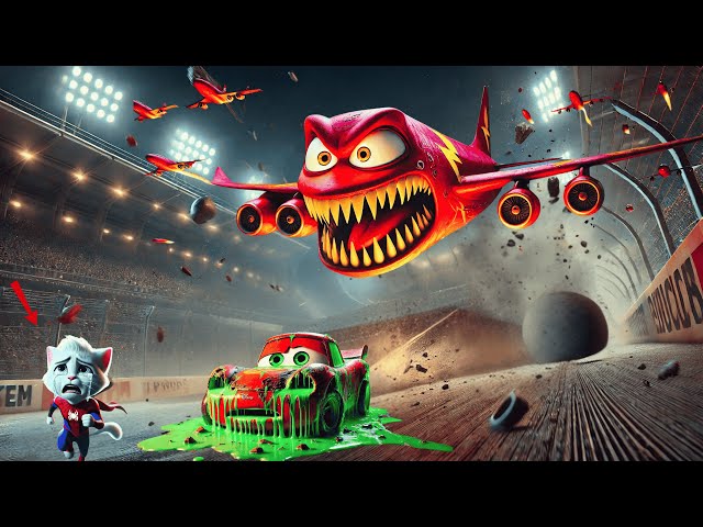 Lightning McQueen Transforms into a Head-Eating Plane |Spider-Man Cat:(2025) #161