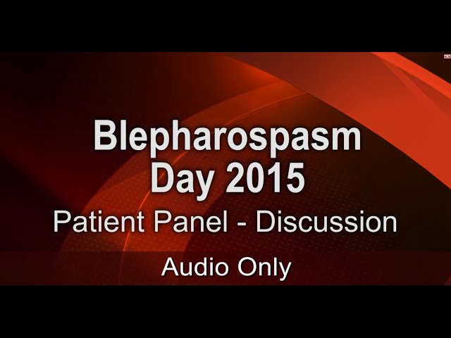 Blepharospasm Day 2015 - Patient Panel - Discussion Audio