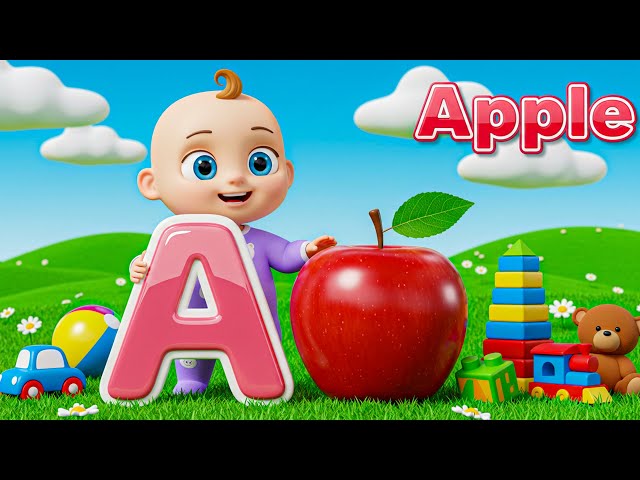 A is for Apple | Phonics Song for Kids! | Baby Song Kids Rhymes | Abc Learning | @TinyToonCartoon0