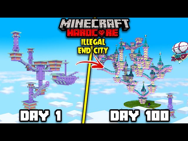 I Survived 100 Days On ILLEGAL End City in Minecraft Hardcore