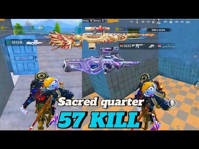 57 KILL🔥 STEF GAMINGG👑 VS SQUAD | SACRED QUARTER | PUBG MOBILE