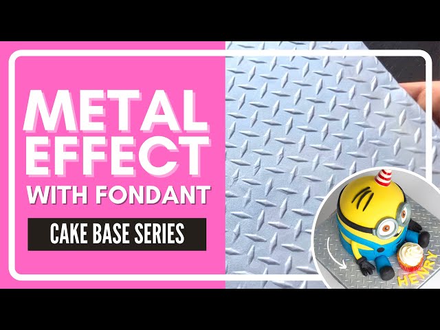 CAKE BOARD DESIGN: Metal Effect with Fondant