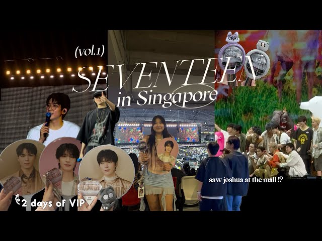 CARAT VLOG 💎| seventeen right here in singapore : vip soundcheck , joshua at suntec city, etc.