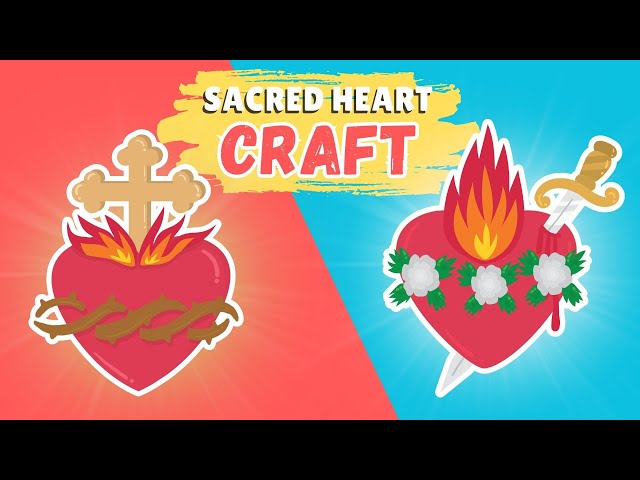 Sacred Heart Valentines Day CRAFT for KIDS!