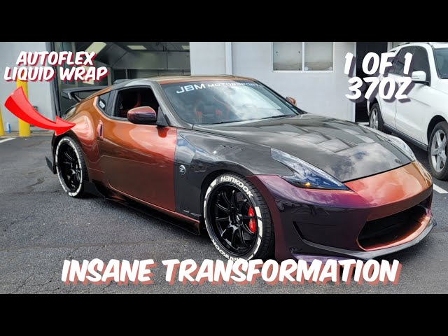 Crazy modded 370z gets INSANE shellshock supershift in autoflex liquid wrap: MNR Dips