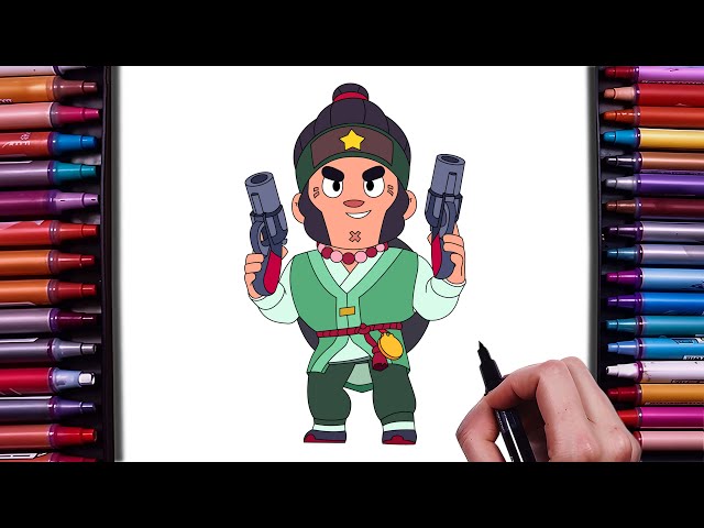 How to Draw Jade Agent Colt From Brawl Stars | How to Draw Brawl Stars