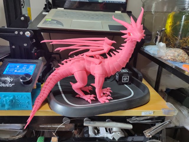 3D printing journey level 5, Articulated pink dragon ng lolah, sooo fabulouss