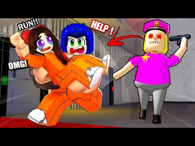 Escaping Evil Police Girl Prison Run Obby in Roblox @AyushMore @EktaMore