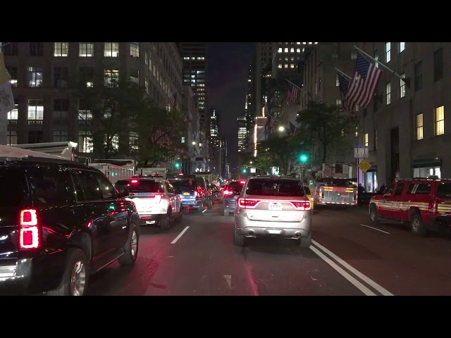 33 New York City 4K   Night Drive   Driving Downtown   USA