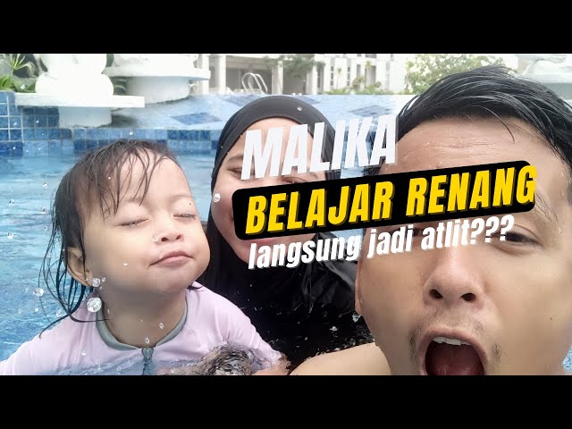 TEMPAT BERMAIN ANAK BERENANG DAN BERMAIN AIR | MALIKA NGAMUK MASUK KOLAM RENANG YANG DALAM