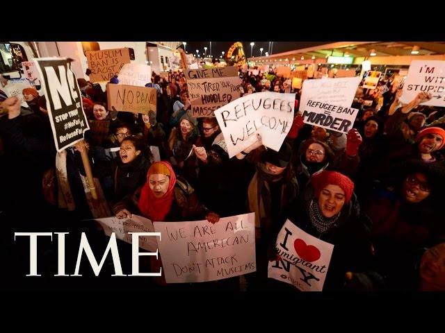 JFK Protest In Response To Trump Executive Order | 360 Video | TIME