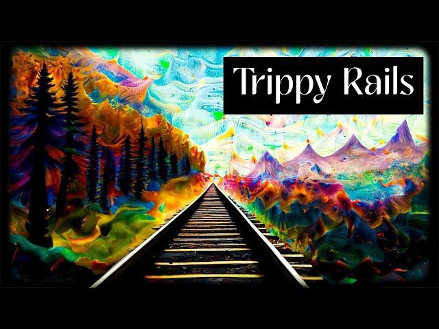 Slow Trippy Train Journey & Psychedelic Visuals