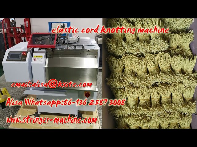 Automatic Elastic Paper String Cord Threading and Knotting Machine