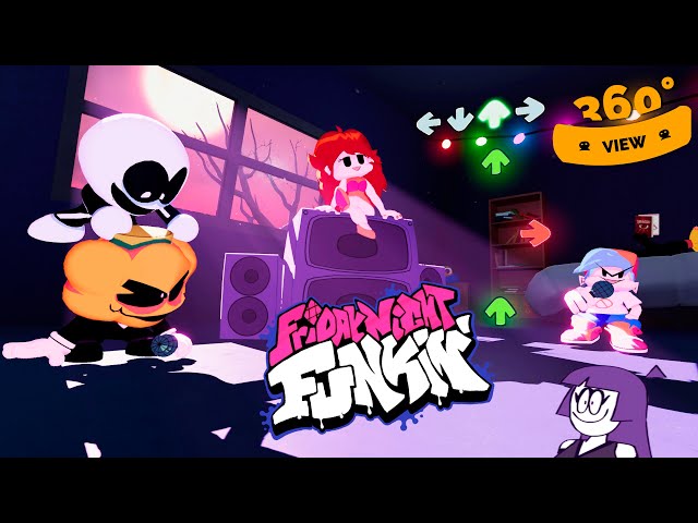 360° Vs Skid and Pump Funny 3D Animation Friday Night Funkin' & Spooky Month