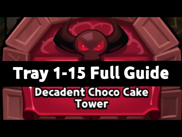 Decadent Choco Cake Tower Tray 1-15 Guide I Cookie Run Kingdom